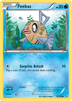 Feebas 22/106 Pokémon card from Flashfire for sale at best price