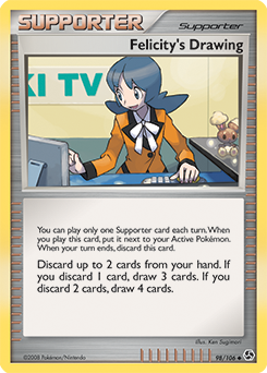 Felicity's Drawing 98/106 Pokémon card from Great Encounters for sale at best price