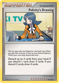 Uncommon Pokémon card Felicity's Drawing 98/106 from Great Encounters expansion