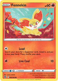 Fennekin 025/195 Pokémon card from Silver Tempest for sale at best price