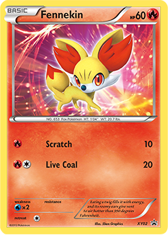 Promo Pokémon card Fennekin XY02 from XY Promos expansion