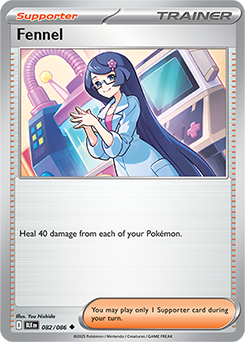 Uncommon Pokémon card Fennel 82/86 from Black Bolt expansion