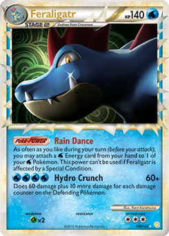 Prime Pokémon Pokémon card Feraligatr 108/123 from HeartGold SoulSilver expansion