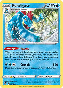 Feraligatr 57/264 Pokémon card from Fusion Strike for sale at best price