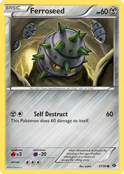 Common Pokémon card Ferroseed 77/99 from Next Destinies expansion