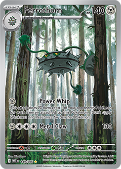 Illustration rare Pokémon card Ferrothorn 149/86 from White Flare expansion