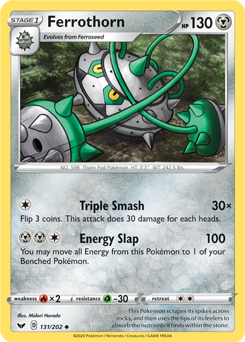 Ferrothorn 131/202 Pokémon card from Sword & Shield for sale at best price