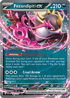 Carte Pokémon Double rare Favianos ex 142/217 de la série Héros Transcendants