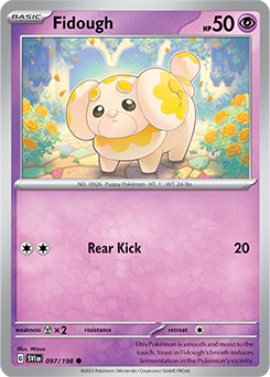 Common Pokémon card Fidough 097/198 from Scarlet & Violet expansion