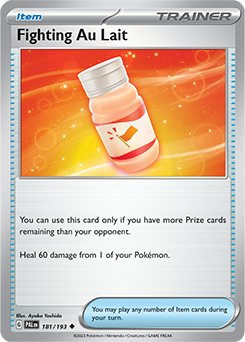 Uncommon Pokémon card Fighting Au Lait 181/193 from Paldea Evolved expansion