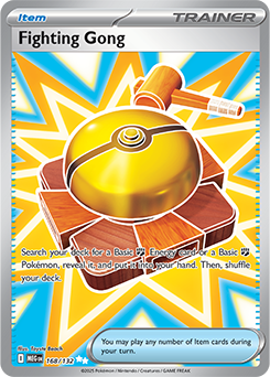 Ultra rare Pokémon card Fighting Gong 168/132 from Mega Evolution expansion