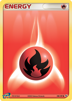 Carte Pokémon Énergie Feu 108/109 de la série Ex Rubis & Saphir en vente au meilleur prix