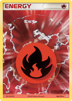 Carte Pokémon Énergie Feu 106/110 de la série Ex Fantômes Holon en vente au meilleur prix