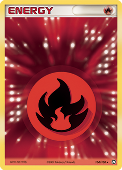 Carte Pokémon Énergie Feu 104/108 de la série Ex Gardiens du Pouvoir en vente au meilleur prix