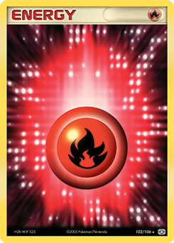 Carte Pokémon Énergie Feu 102/106 de la série Ex Emeraude en vente au meilleur prix
