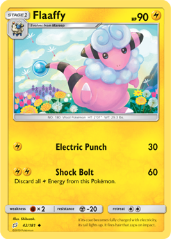 Flaaffy 42/181 Pokémon card from Team Up for sale at best price