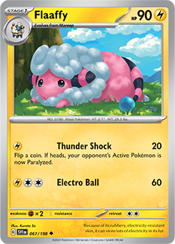 Uncommon Pokémon card Flaaffy 067/198 from Scarlet & Violet expansion