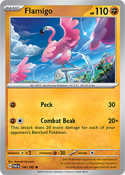Flamigo 106/182 Pokémon card from Paradox Rift for sale at best price