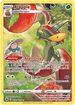 Rare Holo Pokémon card Flapple TG02/TG30 from Astral Radiance expansion