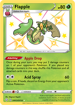 Shining Pokémon Pokémon card Flapple SV013/SV122 from Shining Fates expansion