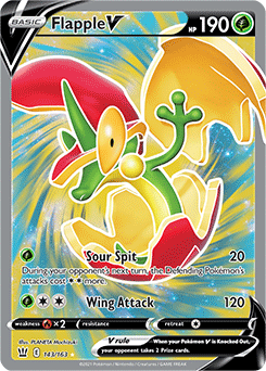 Flapple V 143/163 Pokémon card from Battle Styles for sale at best price