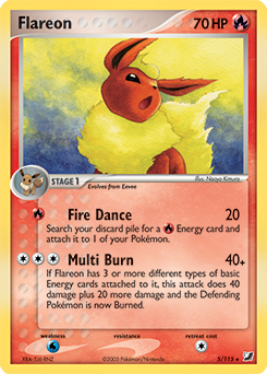 Flareon 5/115 Pokémon card from Ex Unseen Forces for sale at best price