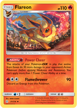 Flareon 25/236 Pokémon card from Cosmic Eclipse for sale at best price