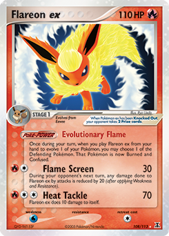 Carte Pokémon Pyroli ex 108/113 de la série Ex Espèces Delta en vente au meilleur prix