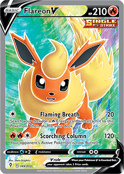Flareon V 169/203 Pokémon card from Evolving Skies for sale at best price