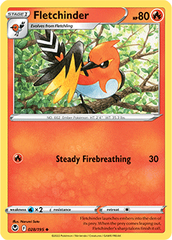 Fletchinder 028/195 Pokémon card from Silver Tempest for sale at best price