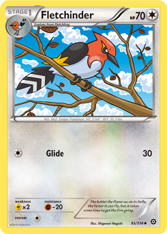 Fletchinder 95/114 Pokémon card from Steam Siege for sale at best price