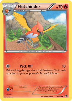 Fletchinder 14/108 Pokémon card from Roaring Skies for sale at best price
