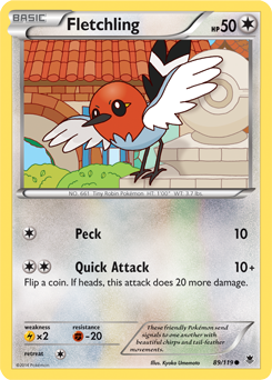 Fletchling 89/119 Pokémon card from Phantom Forces for sale at best price