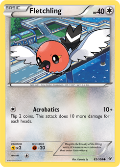 Fletchling 82/108 Pokémon card from Roaring Skies for sale at best price