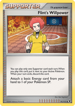 Flint's Willpower 91/111 Pokémon card from Rising Rivals for sale at best price