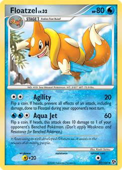 Floatzel 37/106 Pokémon card from Great Encounters for sale at best price