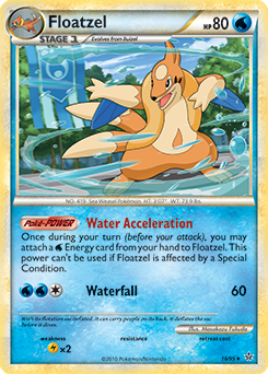 Rare Pokémon card Floatzel 16/95 from Unleashed expansion