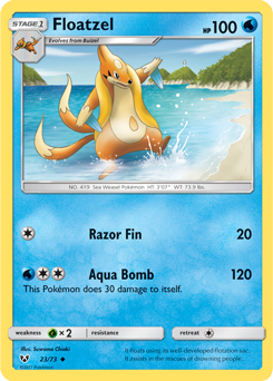 Floatzel 23/73 Pokémon card from Shining Legends for sale at best price