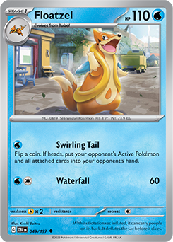 Floatzel 49/197 Pokémon card from Obsidian Flames for sale at best price