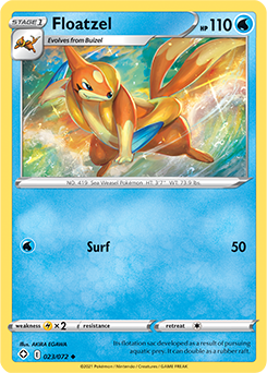 Floatzel 023/072 Pokémon card from Shining Fates for sale at best price