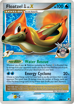 Floatzel LV.X 104/111 Pokémon card from Rising Rivals for sale at best price