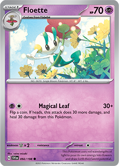 Common Pokémon card Floette 092/198 from Scarlet & Violet expansion