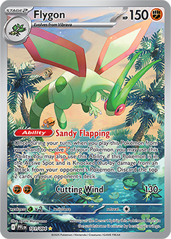 Illustration rare Pokémon card Flygon 101/94 from Phantasmal Flames expansion