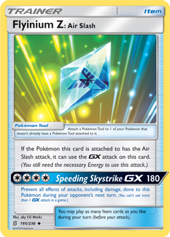 Flyinium Z: Air Slash 195/236 Pokémon card from Unified Minds for sale at best price