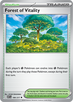 Uncommon Pokémon card Forest of Vitality 188/217 from Ascended Heroes expansion