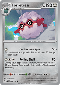 Uncommon Pokémon card Forretress 139/198 from Scarlet & Violet expansion