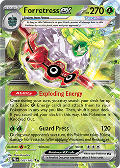 Forretress ex 005/193 Pokémon card from Paldea Evolved for sale at best price