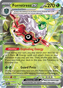 Forretress ex 2/91 Pokémon card from Paldean fates for sale at best price