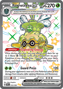 Forretress ex 212/91 Pokémon card from Paldean fates for sale at best price