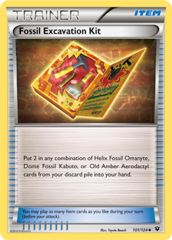 Uncommon Pokémon card Fossil EXcavation Kit 101/124 from Fates Collide expansion